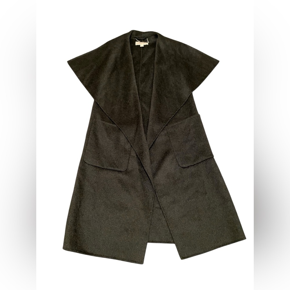 Michael Kors long wool blend vest with pockets - Picture 2 of 6